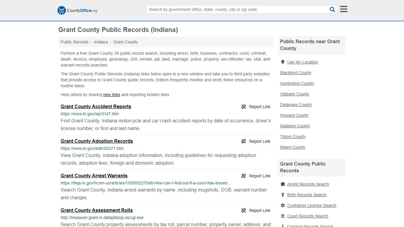 Grant County Public Records (Indiana) - countyoffice.org